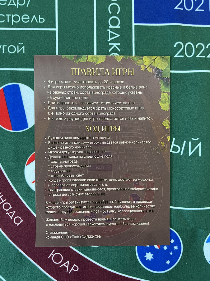 Подарочный набор Винное Казино (складская программа)